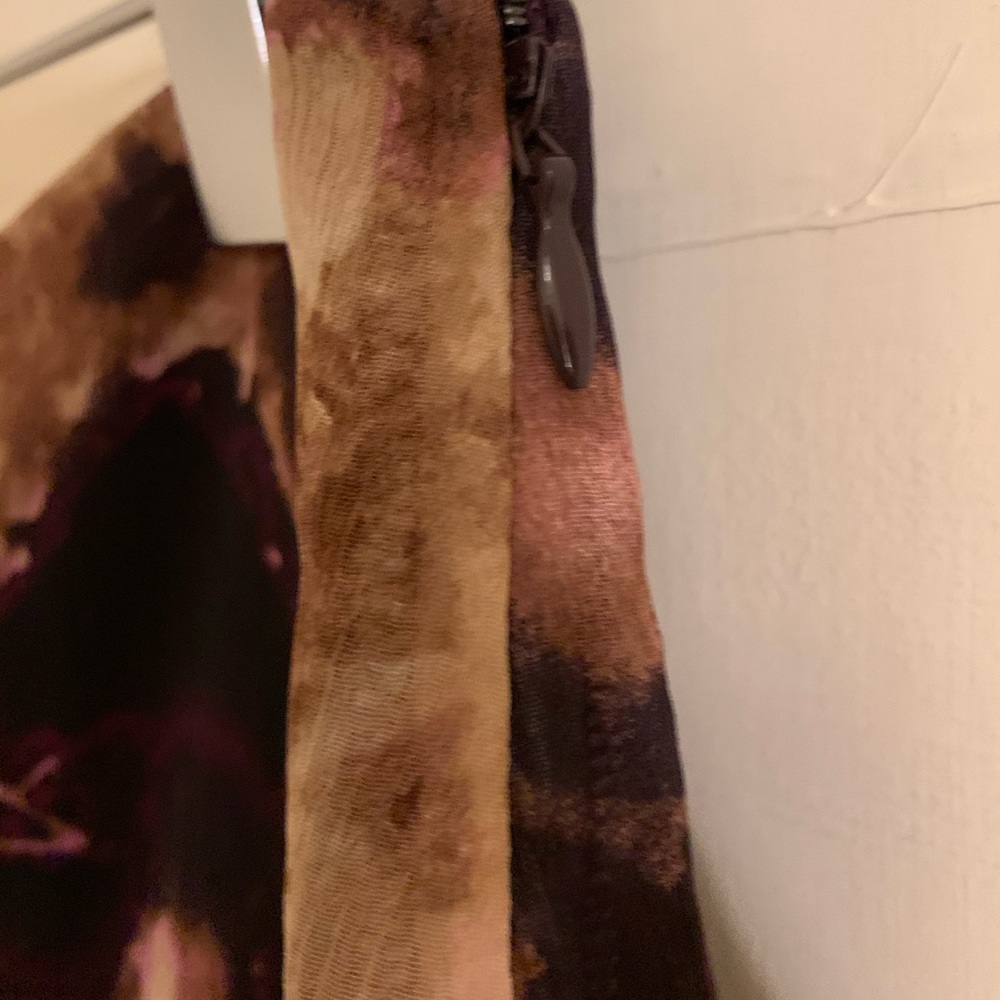 NWT Ann Taylor Women’s Fringe Skirt in Maroon/Beige - Picture 5 of 9